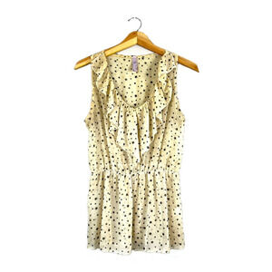 Women's Cream Star Print Alya Tank Top M